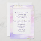 スリットフレーム付き卒業パステル透かし色 招待状 (裏面)
