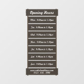 スリット看板効果 開店時間 窓用シール ウィンドウサイン (シート)