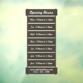 スリット看板効果 開店時間 窓用シール ウィンドウサイン (シート3)