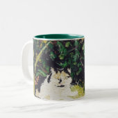 スリッパの絵を描くこと ツートーンマグカップ (正面左)