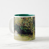 スリッパの絵を描くこと ツートーンマグカップ (正面左)