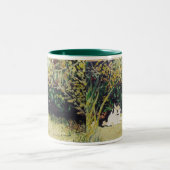 スリッパの絵を描くこと ツートーンマグカップ (中央)