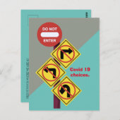 スリッパウィンドウによる自宅での検疫 ポストカード (正面/裏面)