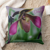 スリッパオーキッドマクロ クッション (ブランケット)