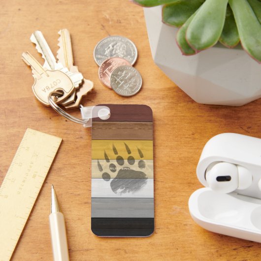 スリッパリジョ芸術的ーズベアウッドゲイギフトベアブル キーホルダー (デスク)