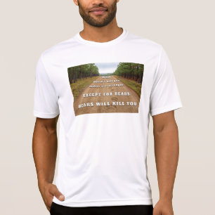 スリッピージョーのクマに殺される 肉球の跡 プレス Tシャツ