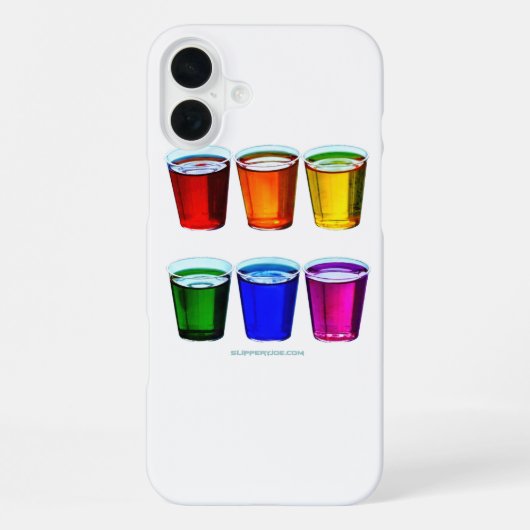スリッピージョーのショットグラス 6個 横並び iPhoneケース (裏面)