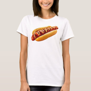 スリッピージョーの夏のBBQムード満載のホットドッグが優しく包まれてる Tシャツ
