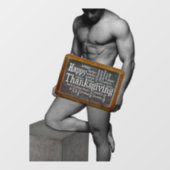 スリッピージョーの感謝祭の伝統 筋肉質な男性 ウィンドウサイン (シート)