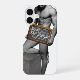スリッピージョーの感謝祭の伝統 筋肉質な男性 iPhone 16ケース