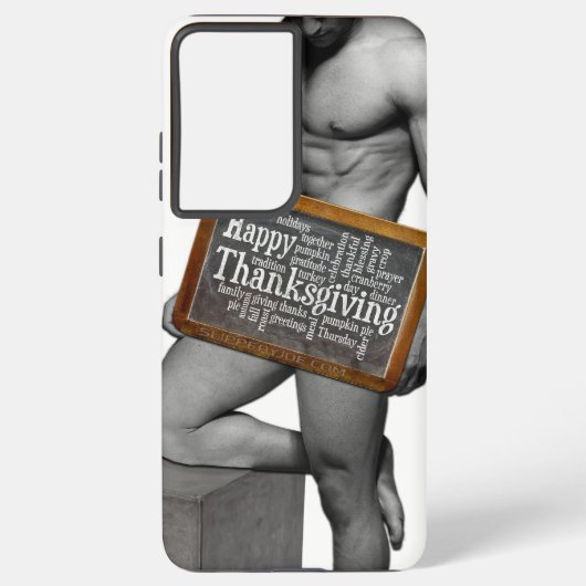 スリッピージョーの感謝祭の伝統 筋肉質な男性 SAMSUNG GALAXYケース (裏面)