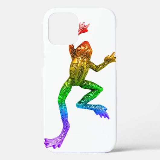 スリッピージョーの虹色のカエル レンダリングされた彫刻 Case-Mate iPhoneケース (裏面)