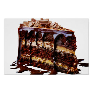 スリッピージョーの贅沢な多層チョコレートケーキ ポスター