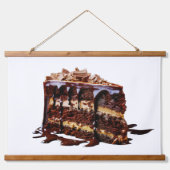 スリッピージョーの贅沢な多層チョコレートケーキ 吊り下げ型タペストリー (正面)