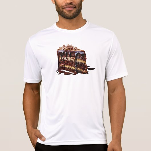スリッピージョーの贅沢な多層チョコレートケーキ Tシャツ (正面)