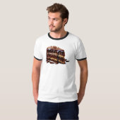 スリッピージョーの贅沢な多層チョコレートケーキ Tシャツ (正面フル)