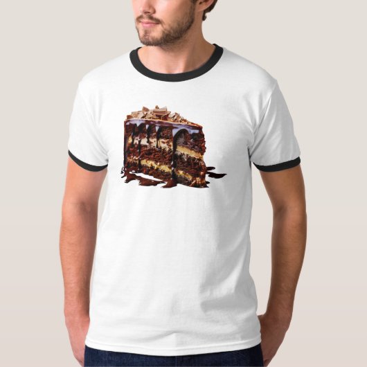 スリッピージョーの贅沢な多層チョコレートケーキ Tシャツ (正面)