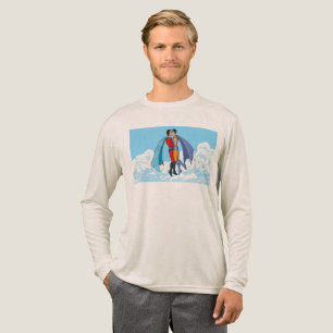 スリッピージョーの2人のスーパーヒーローがキスをするキャラクターf トライブレンドTシャツ