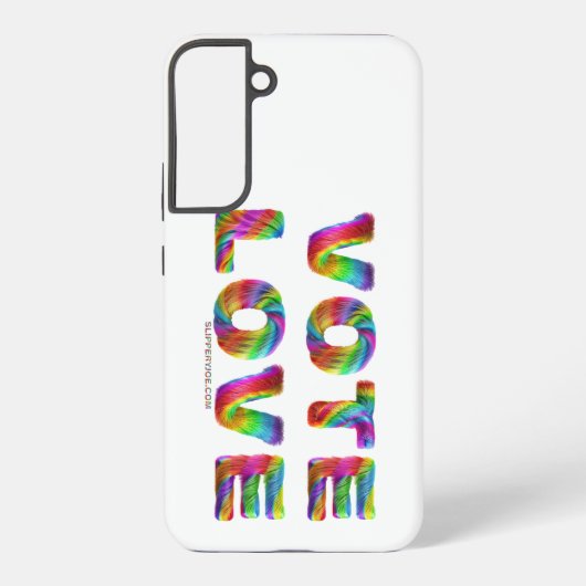 スリッピージョー 投票 愛 平等 虹色 毛皮 SAMSUNG GALAXYケース (裏面)