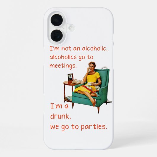 スリッピージョー 社交 飲み会 ヴィンテージ 女性 iPhoneケース (裏面)