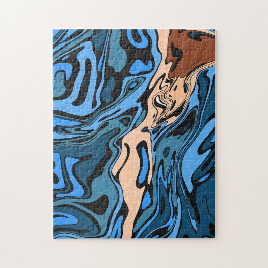 スリップまたは滑ることの遠くにパズル ジグソーパズル (縦)