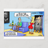 スリップまたは滑ることテディにルーズベルトおもしろいギフトのマグカップなど ポストカード (正面)