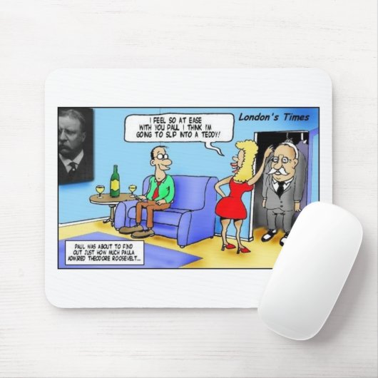 スリップまたは滑ることテディにルーズベルトおもしろいギフトのマグカップなど マウスパッド (マウス)