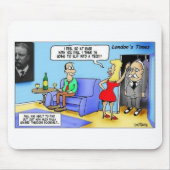 スリップまたは滑ることテディにルーズベルトおもしろいギフトのマグカップなど マウスパッド (正面)