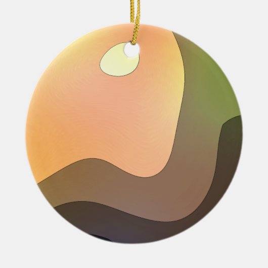 スリップまたは滑ること遠くに セラミックオーナメント (正面)