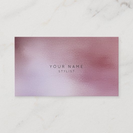 スリップドグラスマウブピンクローズグラデーションスタイリストVip 予約カード (正面)