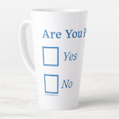 スリップリージョーのあなたは酔っ払っている チェックボックスがぐらぐら c カフェラテマグ (左アングル)