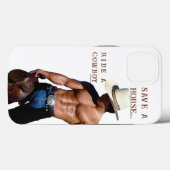 スリップリージョーのお助け馬に乗ったストロークカウボーイの麦わら帽子 Case-Mate iPhoneケース (裏面 (横))