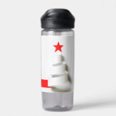 スリップリージョーのクリスマスショッピングホワイトペーパースパイラルツリー ウォーターボトル (背面)