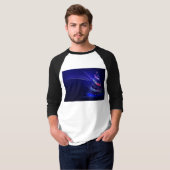 スリップリージョーのクリスマスツリー デジタル 半透明な赤 Tシャツ (正面フル)