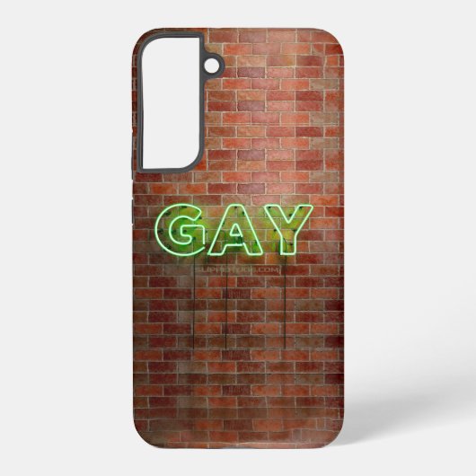 スリップリージョーのゲイ ネオンサイン 明るく鮮やか SAMSUNG GALAXYケース (裏面)