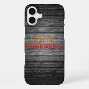 スリップリージョーのゴーイングカマンダの太い赤オレンジ色の文字 iPhone 16 PLUSケース