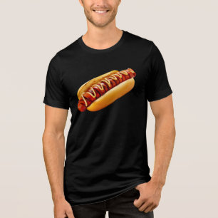 スリップリージョーのサマーBBQムードのホットドッグが柔らかなパンに優しく包まれている トライブレンドTシャツ