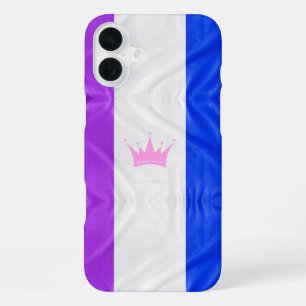 スリップリージョーのドラッグカルチャープライドフラグパープルスピリット iPhone 16 PLUSケース