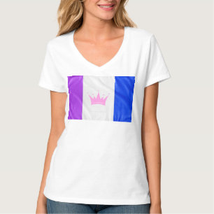 スリップリージョーのドラッグカルチャープライドフラグパープルスピリット Tシャツ