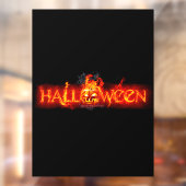 スリップリージョーのハロウィン巨大な炎の文字のカ ウィンドウサイン (シート2)