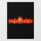 スリップリージョーのハロウィン巨大な炎の文字のカ ウィンドウサイン (シート)