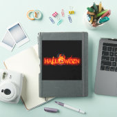 スリップリージョーのハロウィン巨大な炎の文字のカ シール (iPadカバー)