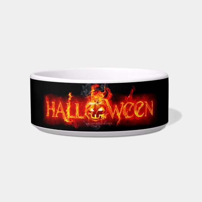 スリップリージョーのハロウィン巨大な炎の文字のカ ボウル (正面)