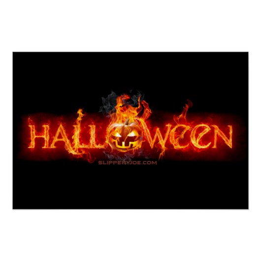 スリップリージョーのハロウィン巨大な炎の文字のカ ポスター (正面)
