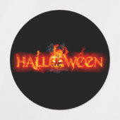 スリップリージョーのハロウィン巨大な炎の文字のカ ラベル (デザイン2)