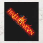 スリップリージョーのハロウィン巨大な炎の文字のカ ワインラベル (シングルラベル)