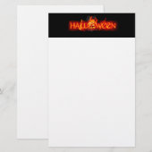 スリップリージョーのハロウィン巨大な炎の文字のカ 便箋 (正面/裏面)