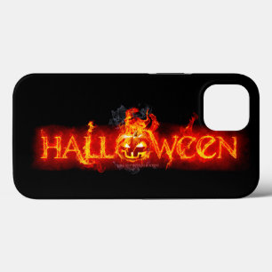 スリップリージョーのハロウィン巨大な炎の文字のカ iPhone 13ケース