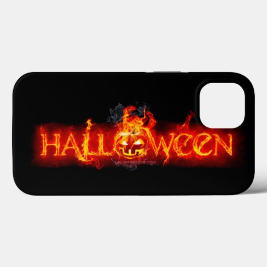 スリップリージョーのハロウィン巨大な炎の文字のカ Case-Mate iPhoneケース (裏面 (横))
