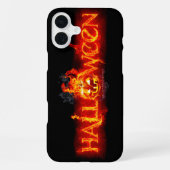 スリップリージョーのハロウィン巨大な炎の文字のカ iPhoneケース (裏面)